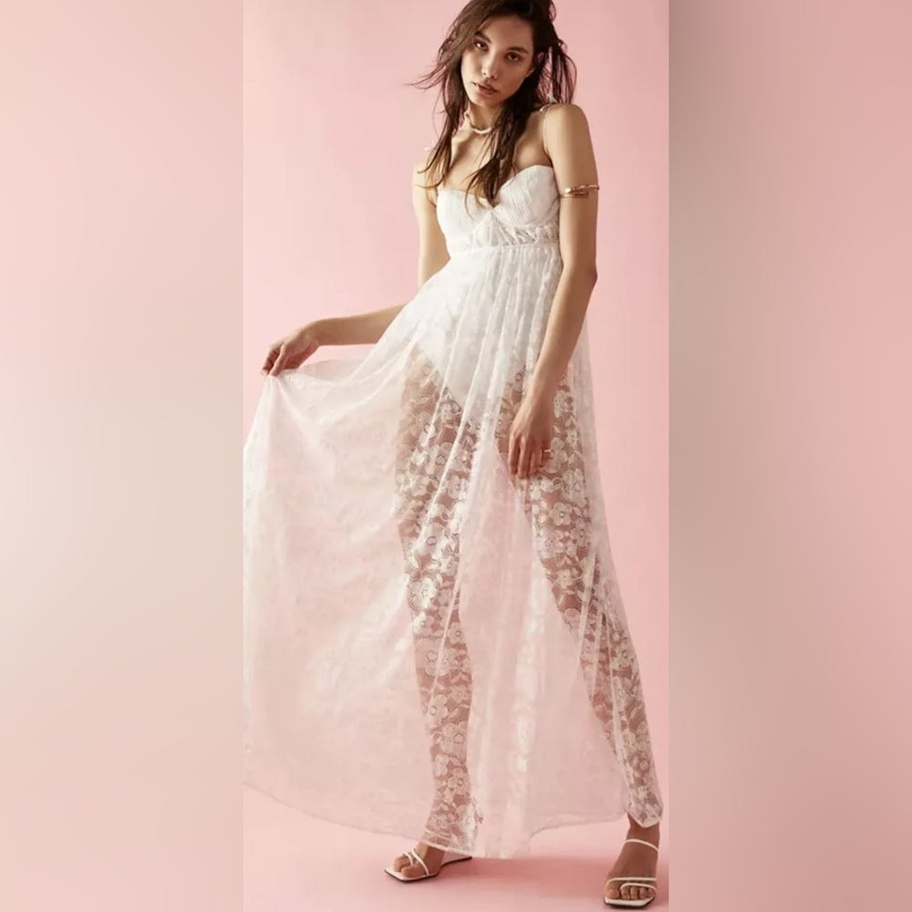 Free People x For Love and Lemons Lorena Lace Ethereal graduation Dress S